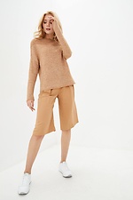 Women's knitted jumper with boat neckline made of wool blend yarn  4038362 photo №3