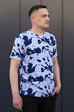 Цветная хлопковая футболка с разводами в стиле тай-дай GEN 8000362 фото №2