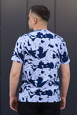 Batikfarbenes Baumwoll-T-Shirt mit Streifen GEN 8000362 Foto №3