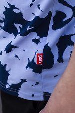 Batikfarbenes Baumwoll-T-Shirt mit Streifen GEN 8000362 Foto №5