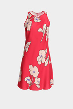 Шелковое красное платье BIANKA без рукавов в цветочный принт Garne 3040363 фото №6