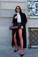 Burgunderfarbene Strumpfhose mit weißen Punkten M-SOCKS 2040364 Foto №7