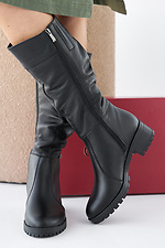 Women's winter black leather boots 2505364 photo №3