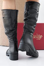 Women's winter black leather boots 2505364 photo №4