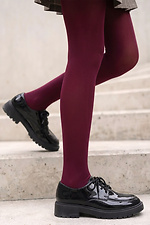 Бургунди детские однотонные колготки из микрофибры M-SOCKS 2040365 фото №4