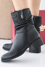 Women's spring-autumn black leather boots 2505366 photo №2