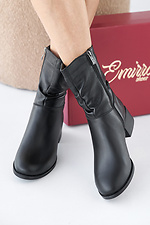 Women's spring-autumn black leather boots 2505366 photo №3