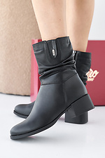 Women's spring-autumn black leather boots 2505366 photo №4