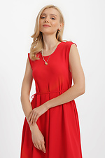Красное платье TONIA без рукавов с длинной пышной юбкой Garne 3040366 фото №2