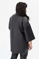 Hemd mit Knöpfen aus Öko-Leder in Schwarz Garne 3041366 Foto №12