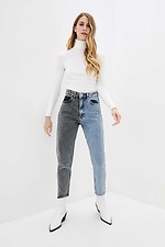 High Rise Two Tone Skinny Jeans  4009367 photo №2