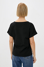 Хлопковая футболка JULIANA 2 черного цвета Garne 3038368 фото №2