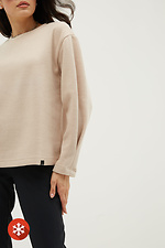 Beżowy sweter bawełniany z plisowanymi rękawami Garne 3039368 zdjęcie №5