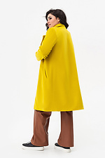 Пальто KORNI нижче коліна жовтого кольору Garne 3041368 фото №8