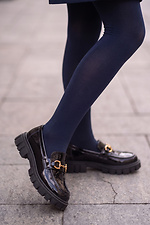 Синие детские однотонные колготки из микрофибры M-SOCKS 2040369 фото №5