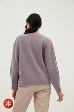 Fioletowy sweter bawełniany z plisowanymi rękawami Garne 3039369 zdjęcie №3
