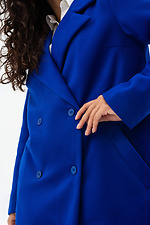 Пальто KORNI нижче коліна синього кольору Garne 3041369 фото №10