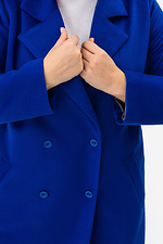 Пальто KORNI ниже колена синего цвета Garne 3041369 фото №17