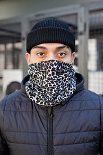 Buf scarf with leopard print drawstring Without 8048369 photo №1