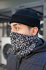 Buf scarf with leopard print drawstring Without 8048369 photo №2