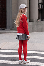 Красные детские однотонные колготки из микрофибры. M-SOCKS 2040370 фото №5