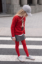 Красные детские однотонные колготки из микрофибры. M-SOCKS 2040370 фото №6