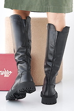 Women's winter black leather boots  2505370 photo №5