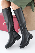 Women's winter black leather boots  2505370 photo №7
