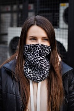 Buf scarf with leopard print drawstring Without 8048370 photo №1