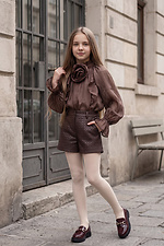 Молочные детские однотонные колготки из микрофибры M-SOCKS 2040371 фото №3