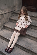Молочные детские однотонные колготки из микрофибры M-SOCKS 2040371 фото №4