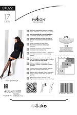 Black nylon stockings 20 den with lace crown and arrow Passion 4026371 photo №3