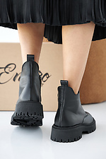 Damen-Winterstiefel aus schwarzem Leder 2505372 Foto №3