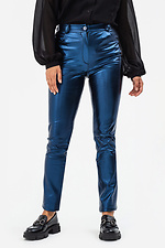 Stylowe spodnie obcisłe ROYALLA w kolorze metalicznego błękitu Garne 3041373 zdjęcie №7