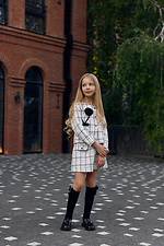Children's black knee-high socks with a bow and rhinestones M-SOCKS 2040374 photo №7