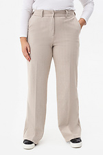 Szerokie spodnie z domieszką wełny w kolorze beżowym Garne 3041374 zdjęcie №9