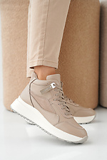 Damen-Wintersneaker aus Cappuccino-Leder 2505377 Foto №3