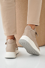 Damen-Wintersneaker aus Cappuccino-Leder 2505377 Foto №4