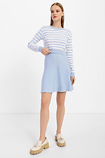 A-line knitted mini skirt above the knee without a fastener  4038377 photo №2