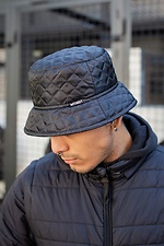 Black quilted winter hat Without 8048377 photo №2