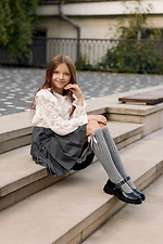 Children's white lace socks with a satin bow M-SOCKS 2040380 photo №2