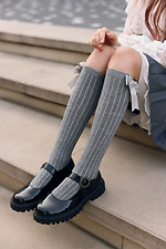 Children's white lace socks with a satin bow M-SOCKS 2040380 photo №3