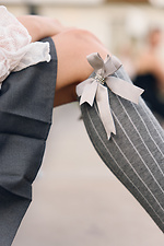 Children's white lace socks with a satin bow M-SOCKS 2040380 photo №4