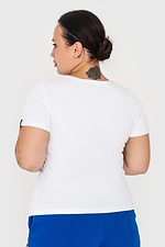Базова бавовняна футболка ILANA білого кольору Garne 3040380 фото №4
