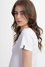 Базова бавовняна футболка ILANA білого кольору Garne 3040380 фото №8