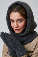 Women's hood of dark gray color Garne 4496380 photo №1