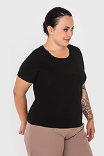 Basic schwarzes T-Shirt aus ILANA-Baumwolle Garne 3040381 Foto №3