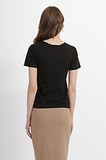 Basic schwarzes T-Shirt aus ILANA-Baumwolle Garne 3040381 Foto №9