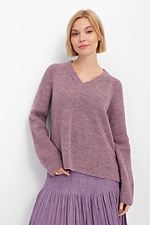 Ciepły sweter oversize z mieszanki zawierającej wełnę w kolorze nude  4038381 zdjęcie №1