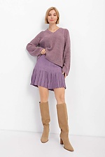 Ciepły sweter oversize z mieszanki zawierającej wełnę w kolorze nude  4038381 zdjęcie №4